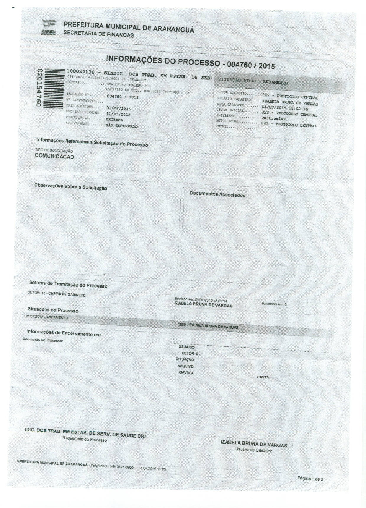 Cálculo Insalubridade CISAMESC - Araranguá