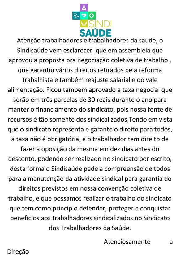 Sindicato precisa de você, do seu custeio para fechar negociação e garantir beneficios