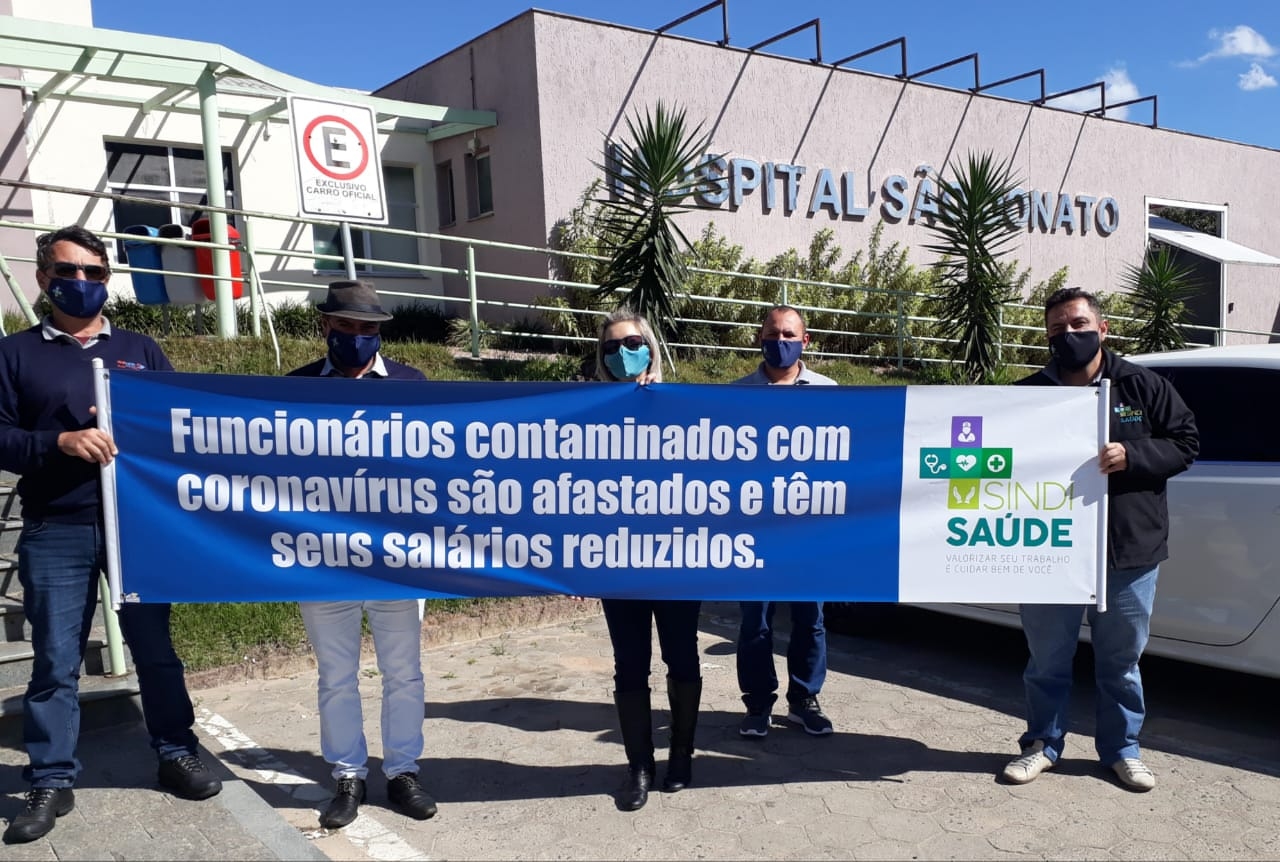 Sindisaúde protesta no São Donato por valorização e segurança aos trabalhadores 