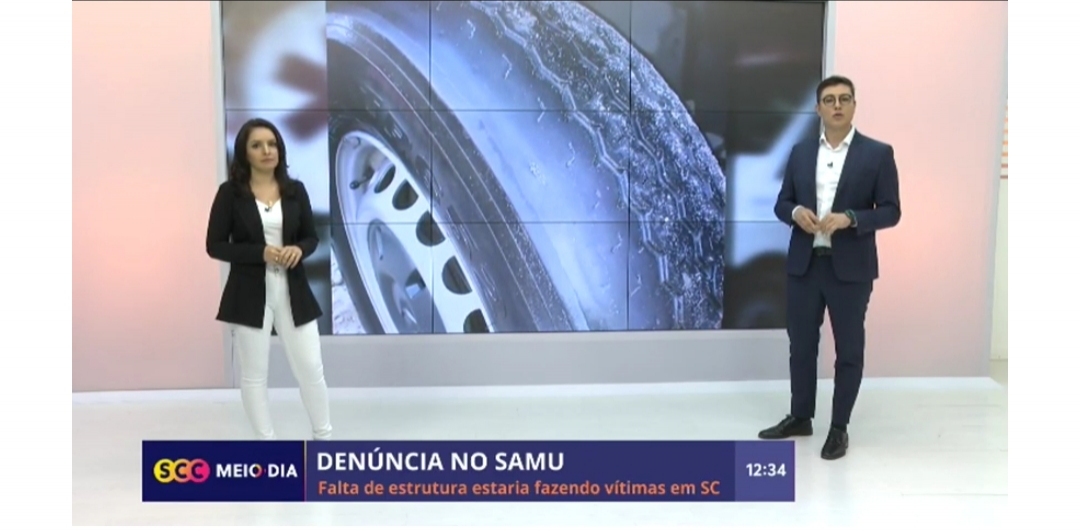 Matéria da TV SCC Meio Dia - Profissionais do SAMU denunciam falta de condições básicas de trabalho em SC