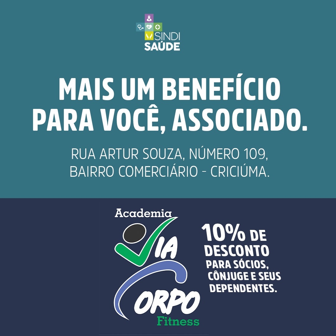 Novo Convênio para sócios com a Academia Via Corpos