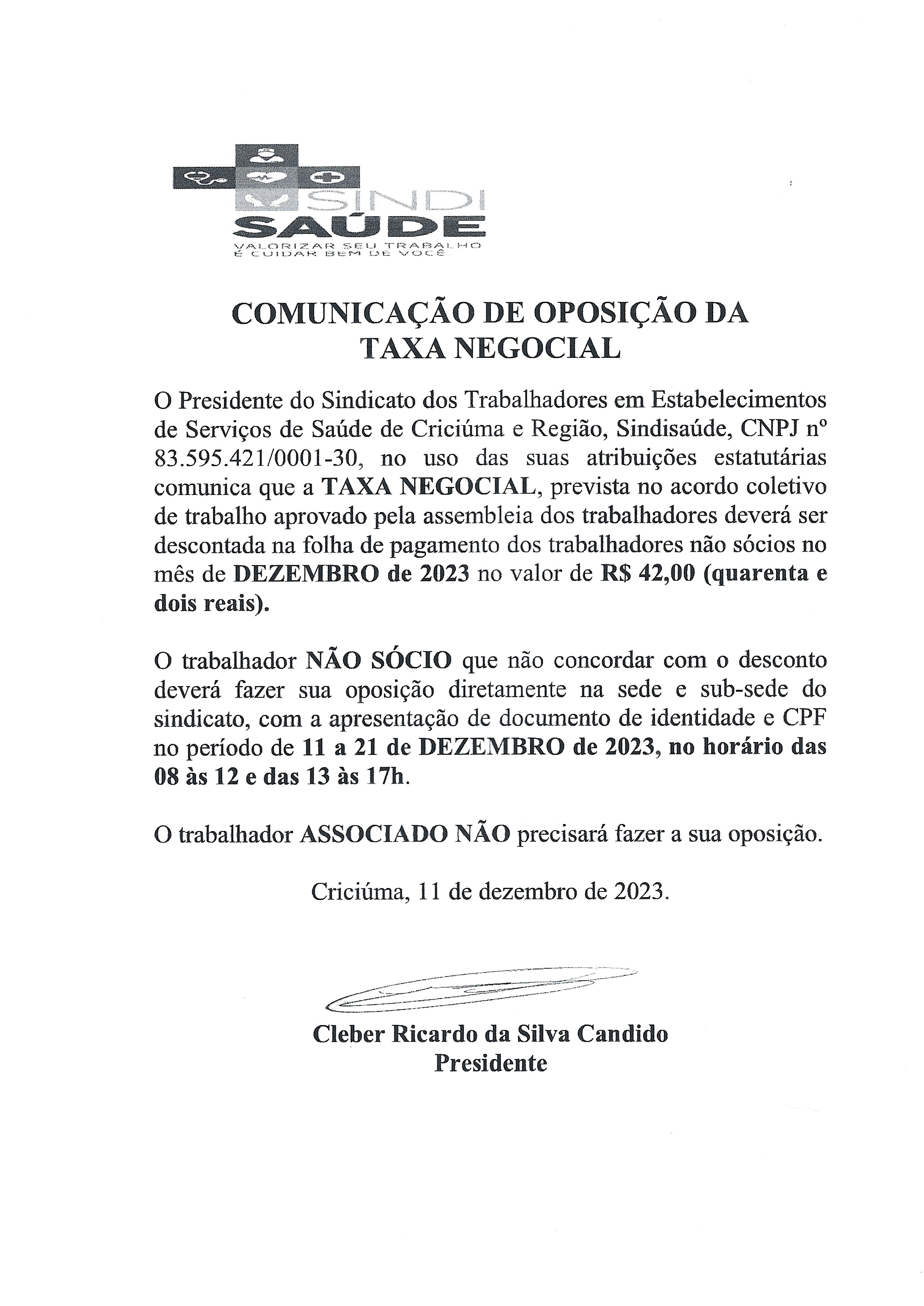 EDITAL OPOSIÇÃO TAXA NEGOCIAL DEZEMBRO DE 2023 - IMAS