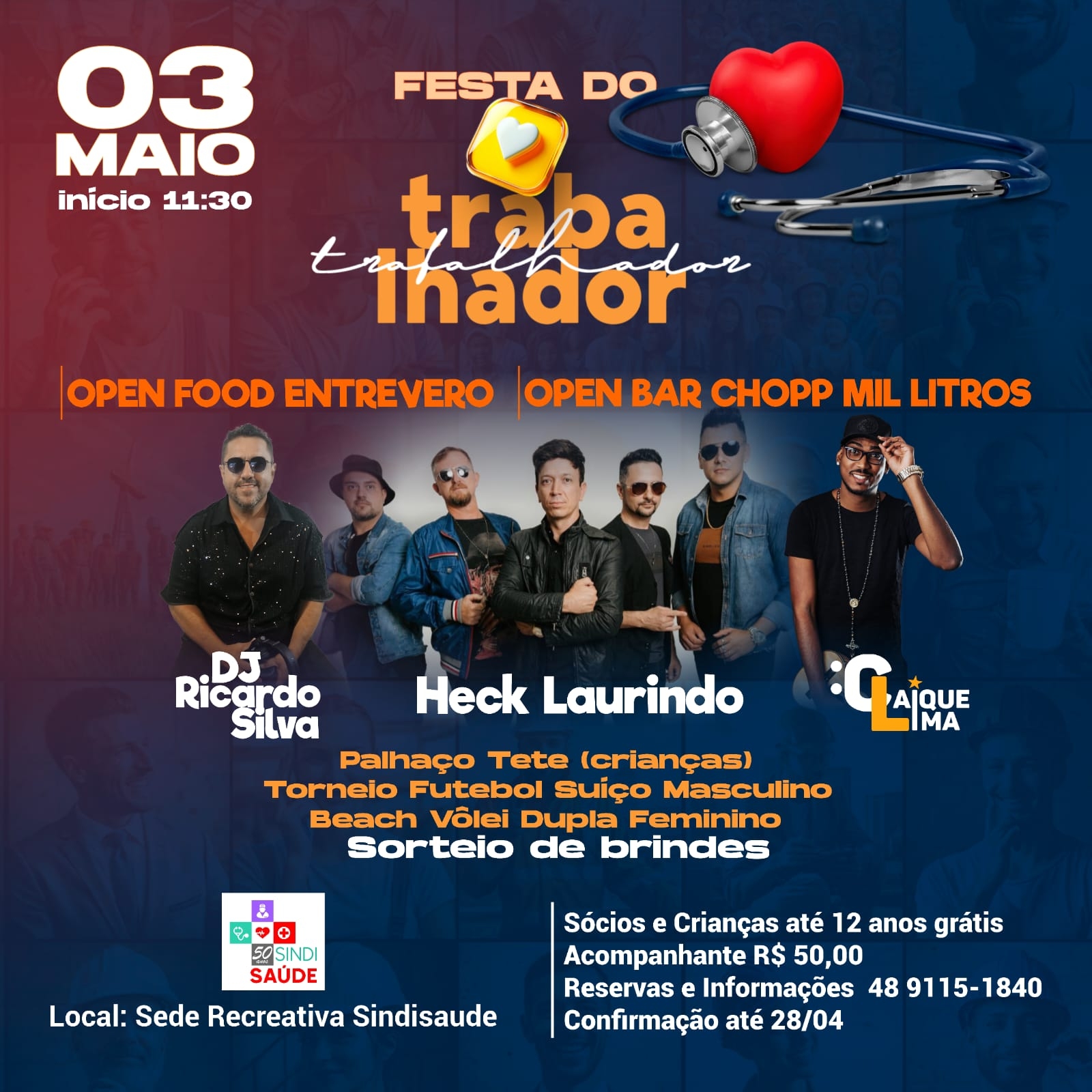 Se programe! Festa do Trabalhador será realizada no dia 03 de maio 