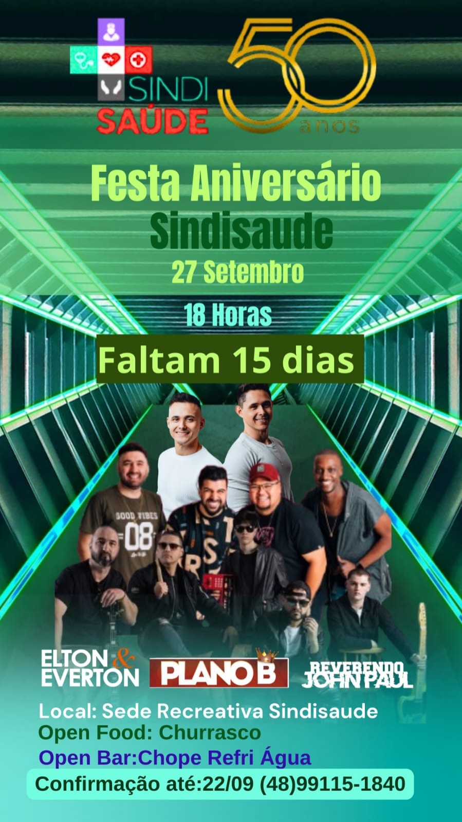 Contagem regressiva para a comemoração das bodas de ouro do Sindisaúde 