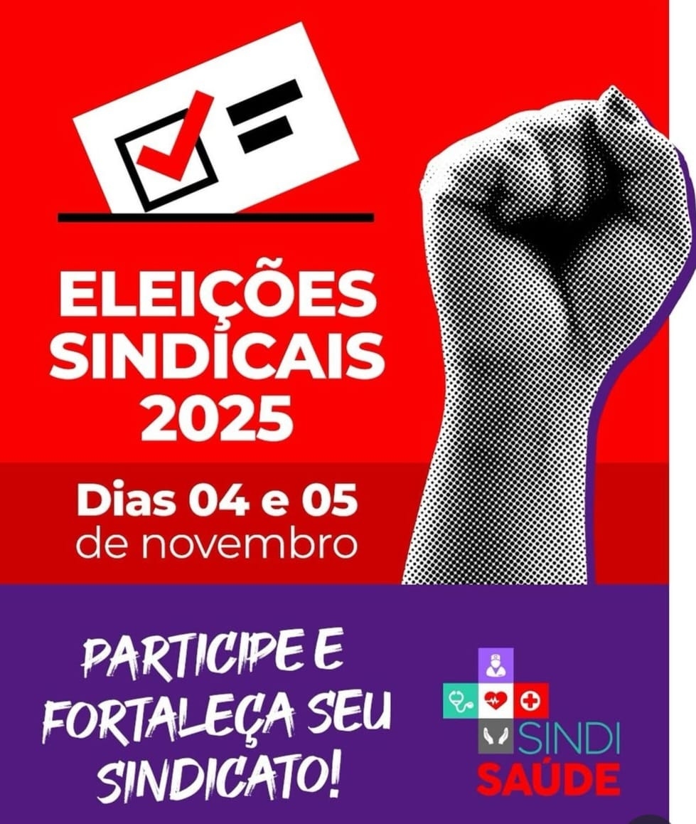 Vote! Eleição da nova direção do Sindicato dias 04 e 05 de novembro de 2025