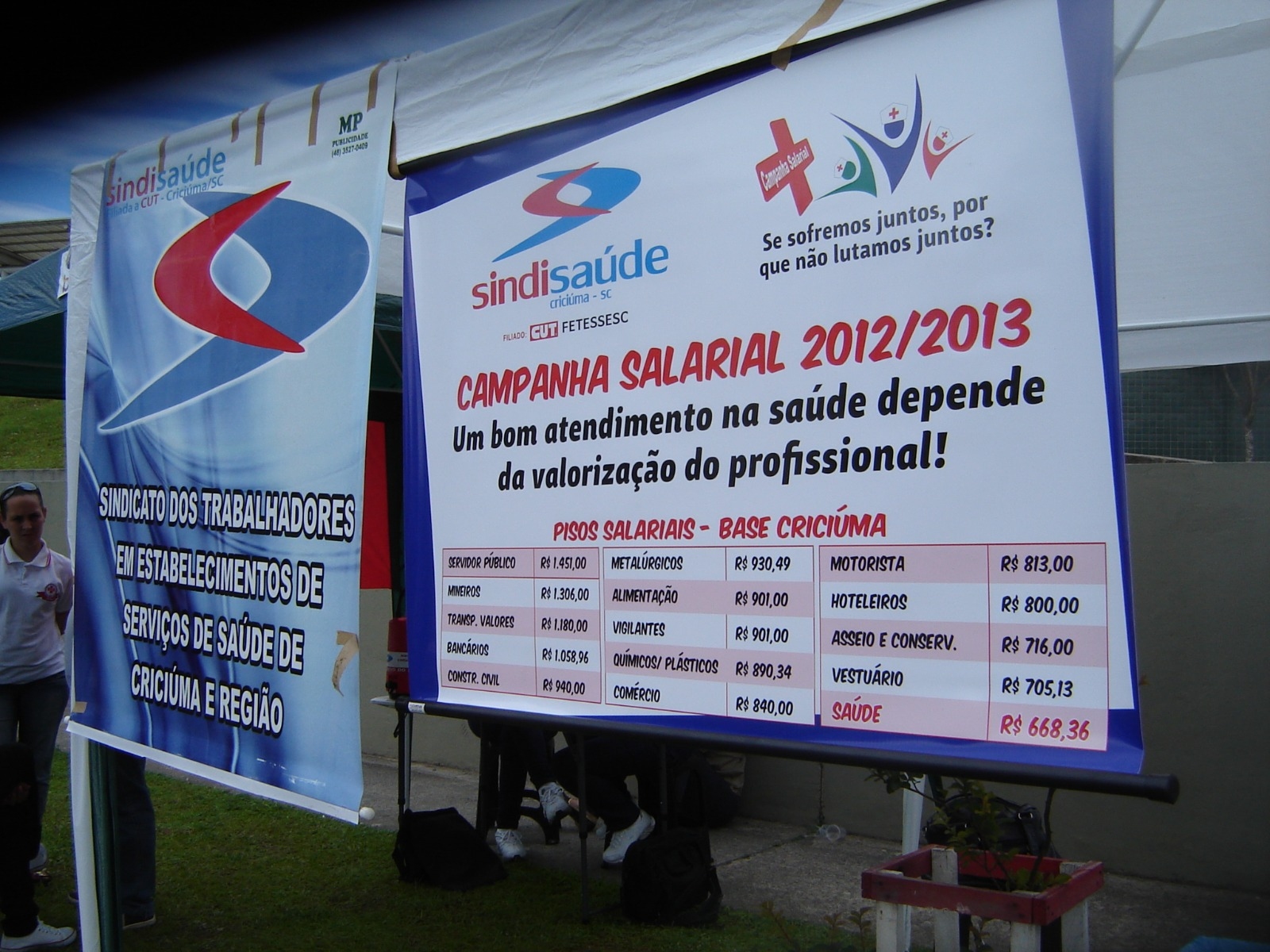 Sindisaúde 50 anos - Campanha Salarial  mobilizava a categoria em novembro de 2012