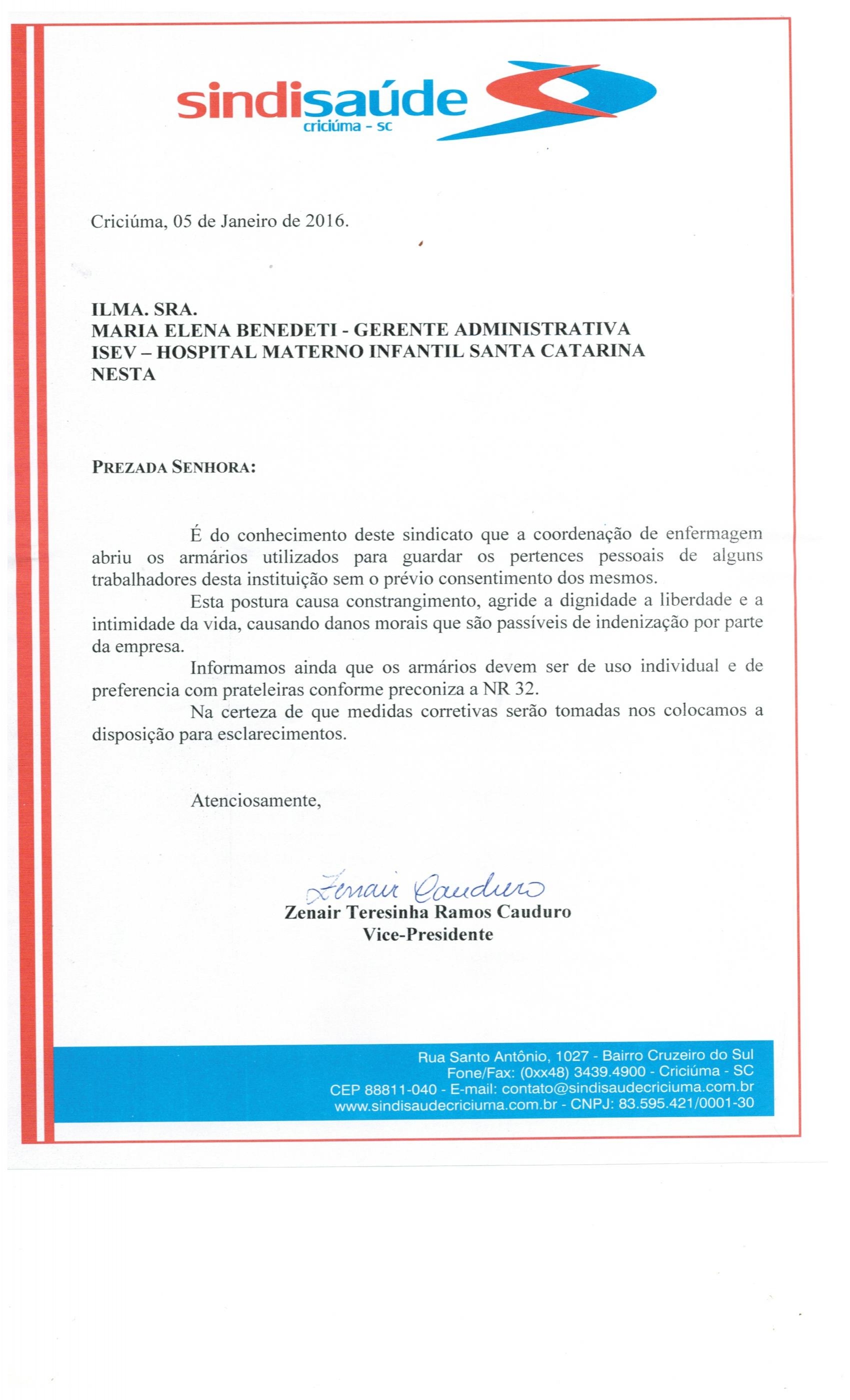 OFICIO ENCAMINHADO AO ISEV-HMISC