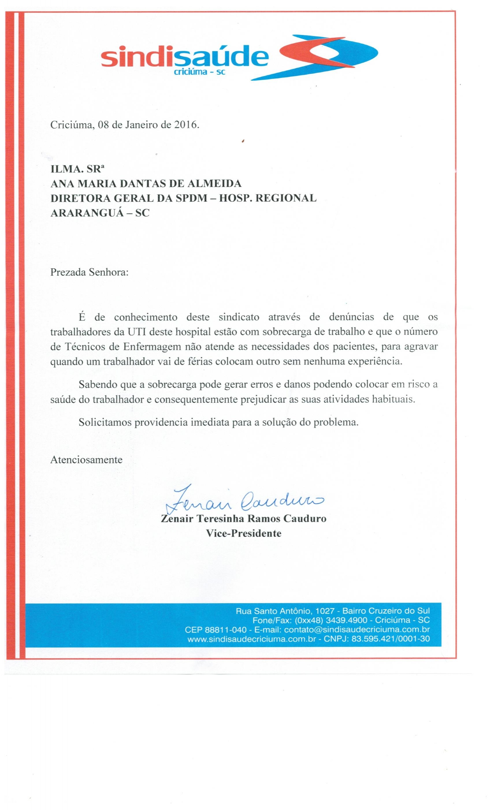 Ofício encaminhado a SPDM/HRA