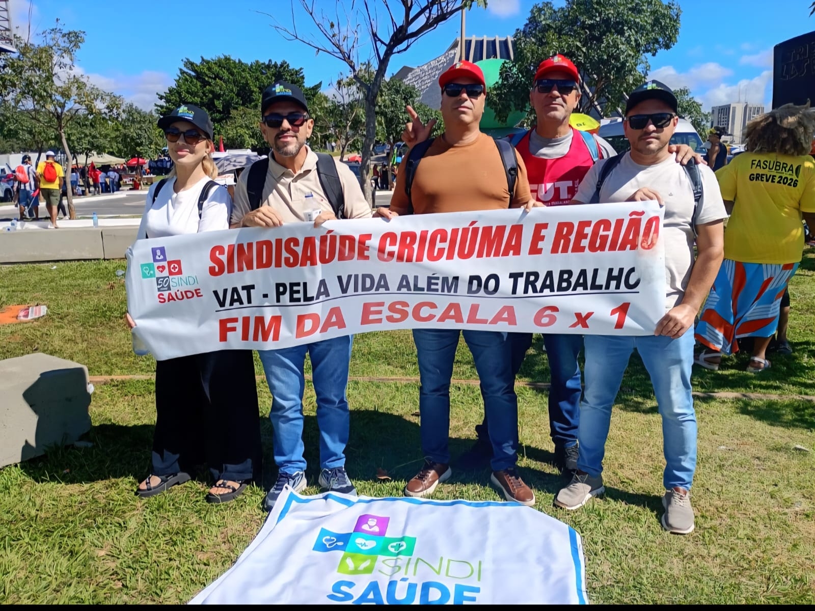 Sindisaúde reforça mobilização nacional pelo fim da jornada 6x1 em Brasília
