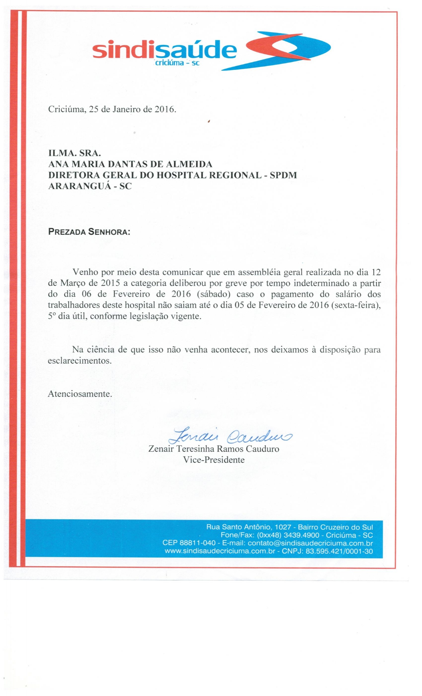 Oficio atraso de Pagamento Hospital Regional SPDM
