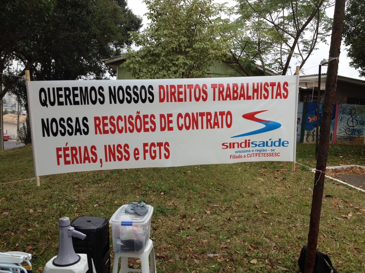 Sindisaúde protesta por descumprimento de leis trabalhistas