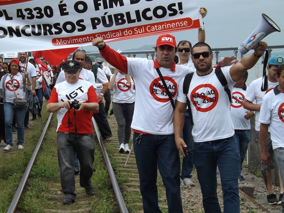 Não a terceirização! Sindicatos fazem novo protesto nesta sexta-feira